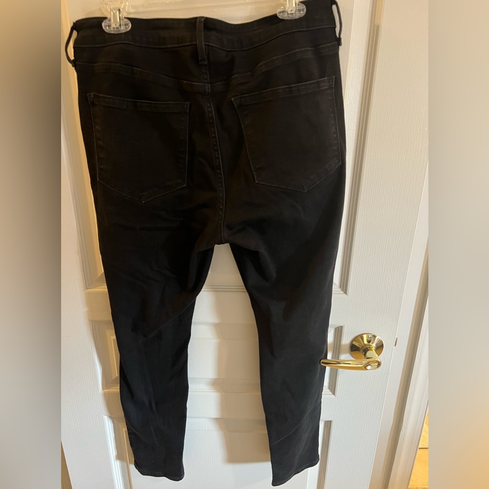 Black rockstar super skinny high rise (w/ holes) - Old Navy - Size 12P - Picture 2 of 4